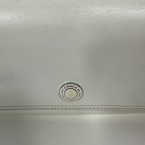 Coach Slim Trifold Wallet leather In Color Ivory - Picture 3 of 13